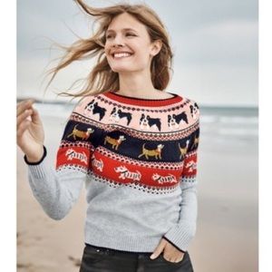 Boden dog fair isle sweater xs
